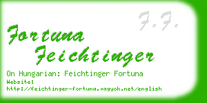 fortuna feichtinger business card